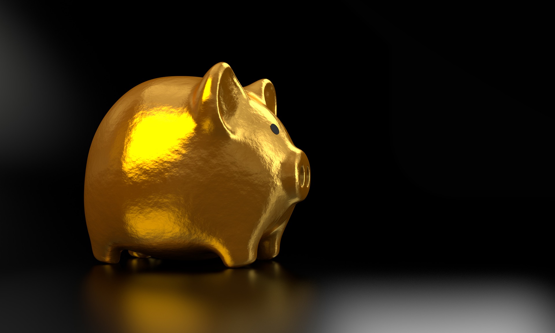 A golden piggy bank.